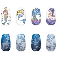 MISSGUOGUO Nail Stamping Plates Template Mermaid Fish Patterns DIY Nail Designs Stamping Polish Manicure Stamper Plate 2