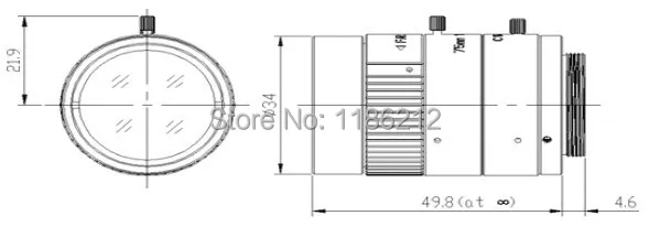3 мегапикселя C Mount 75 мм 2/" F2.8 FA/Машинное видение объективы с фиксированным фокусным расстоянием промышленная камера ручная диафрагма cctv объектив