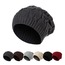 MingJieBiHuo Новая мода осень и зима Толстая теплая вязаная шапка шесть цветов доступны двойной слой темперамент Удобная шапка