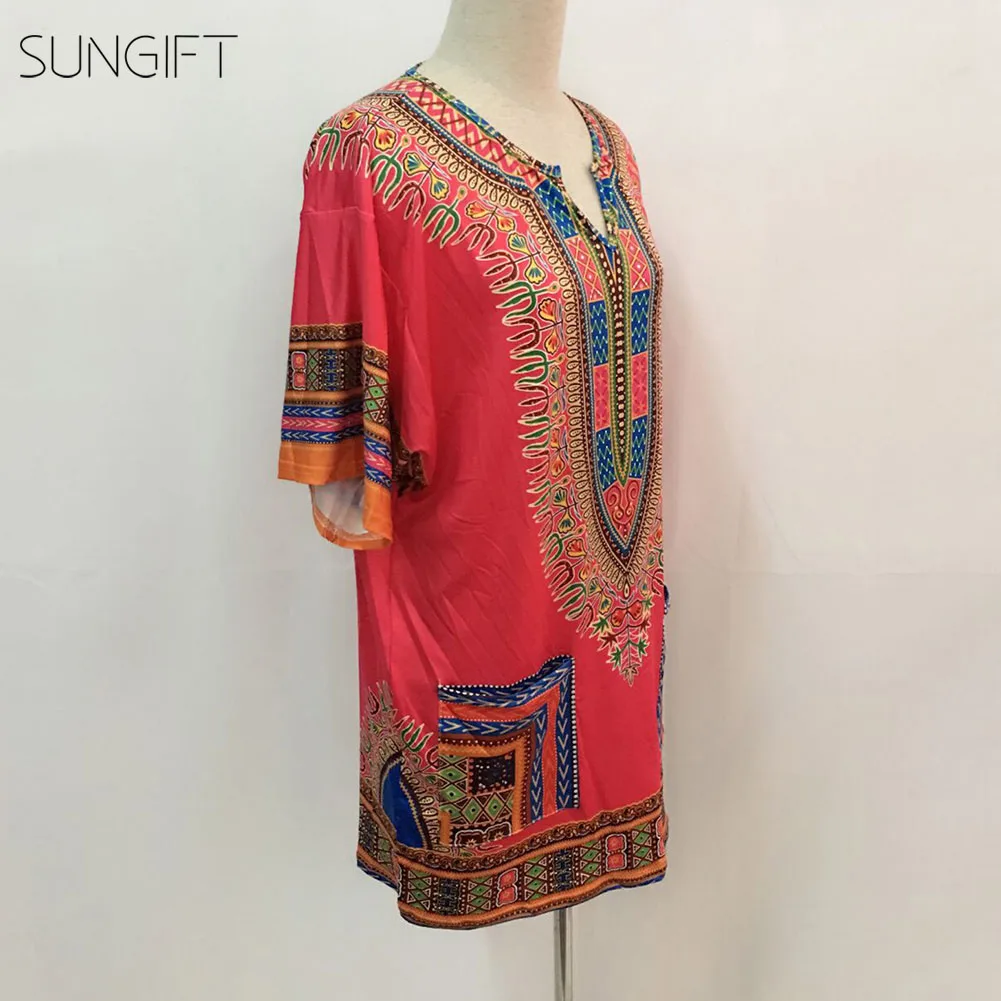 Женское платье в африканском стиле с принтом Дашики SUNGIFT свободные повседневные