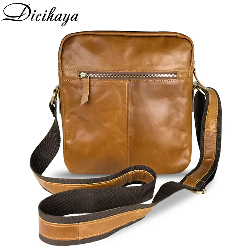 DICIHAYA Дизайнерские мужские сумки, мужские сумки-почтальонки из натуральной кожи, мужские дорожные школьные сумки, вместительные сумки на плечо для отдыха