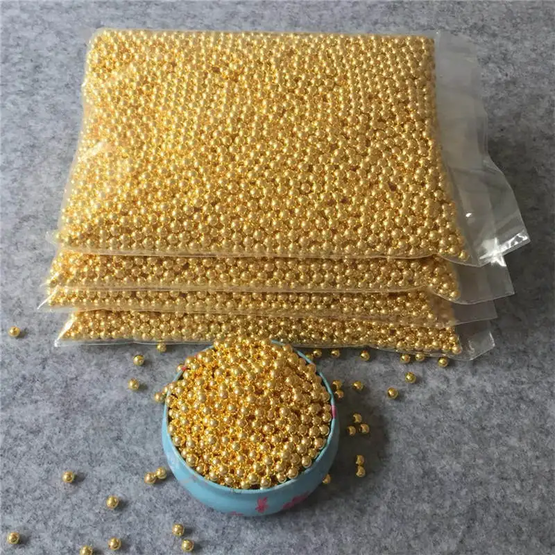 

HOT Plating golden ABS Imitation without hole Pearls , Making jewelry diy beads, Round Plastic Acrylic Jewelry Handmade necklace