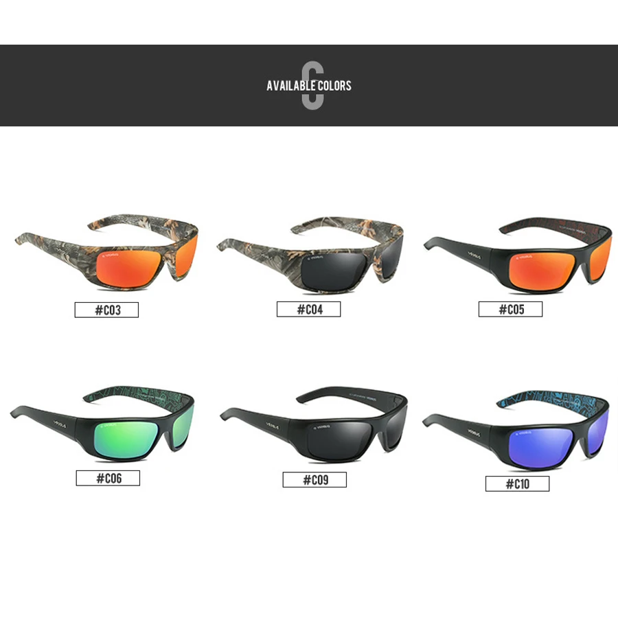 NEWBOLER поляризационные очки для рыбалки, камуфляжные мужские и женские камуфляжные спортивные очки для велоспорта, пешего туризма, бега, кемпинга, рыбалки, очки с УФ-защитой