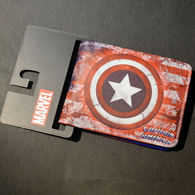 Новинка, тонкий кошелек в стиле комиксы DC Marvel, Мстители, Халк, Железный человек, Капитан Америка, кошелек с логотипом, кошелек для кредитных карт