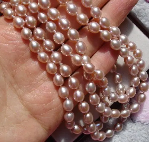 

FREE SHIPPING 120cm Long Purple Color Freshwater Pearl Necklace Knotted Costume Jewellery, 100% Genuine Freshwater Pearls