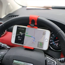Soporte Universal del teléfono móvil del sostenedor del montaje del Clip del volante del coche para el iPhone 8 7 7Plus 6 6s Samsung Xiaomi teléfono Móvil Huawei GPS