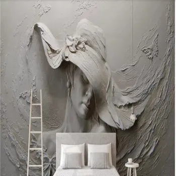 

3d embossed beauty background wall