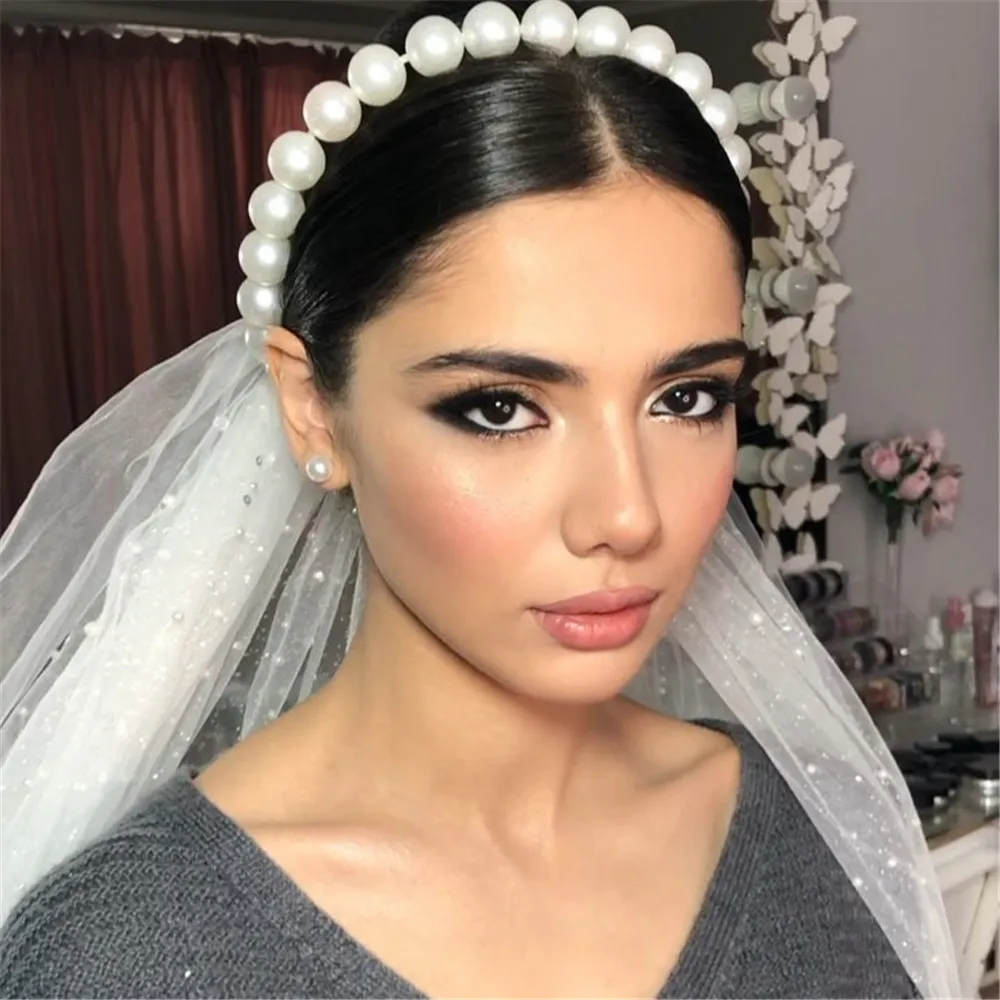 

Miwens Glamour Lady Pearl Hairbands For Women 2019 Charm Luxury Elegant Hoop Headbands Jewelry Party Headdress Hairwear Bijoux