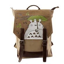 Аниме Мой сосед Тоторо холст рюкзак мультфильм печати Рюкзаки Мода Нацумэ девушки плеча школьные сумки Mochila Feminina