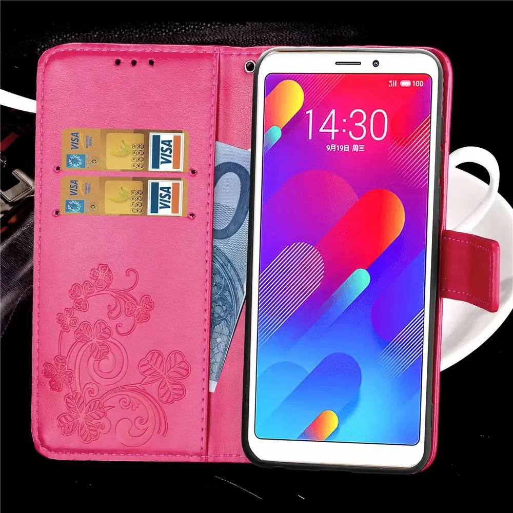 Кожаный флип-чехол с подставкой и цветами для Meizu M5 M3 M5 M6 Note M5S M5 S Mini Note 8 V8 Pro M8 Lite X8 Note 9