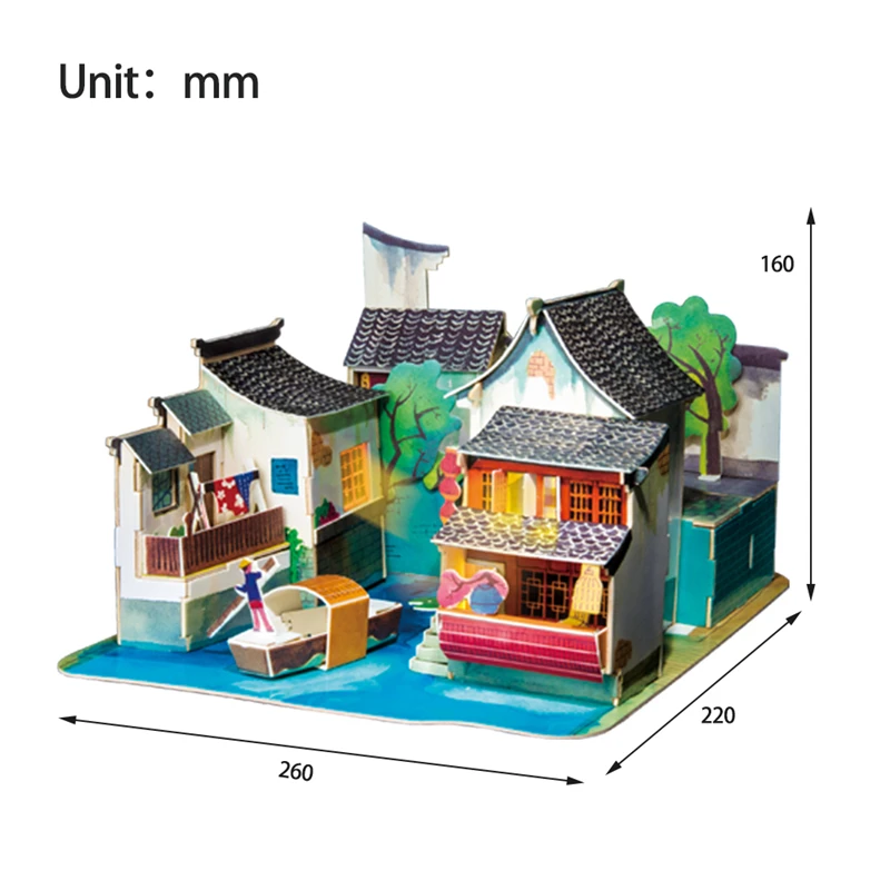 Robotime DIY деревянный городской пазл аксессуары для дома украшение стола фигурка миниатюрный кукольный домик наборы подарок для гостиной комнаты для девочек SJ