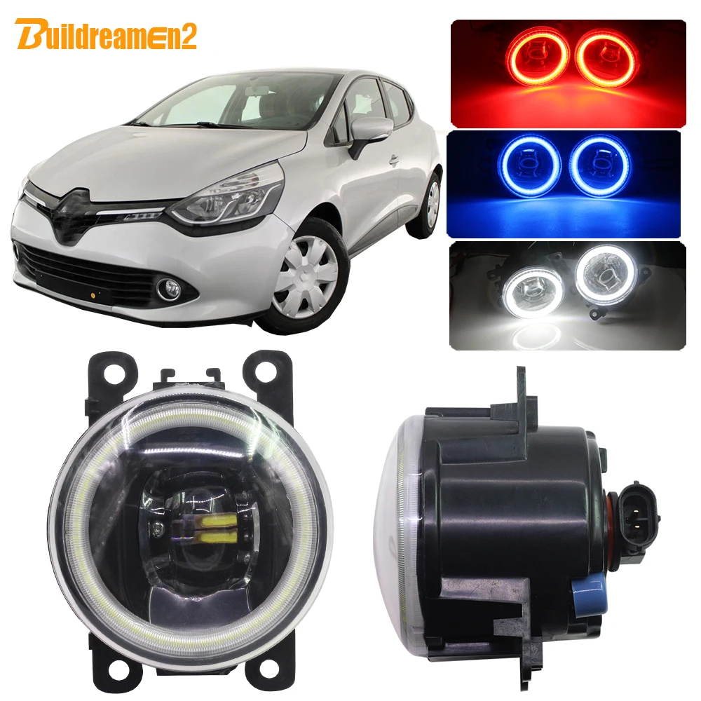 

Buildreamen2 For Renault Clio IV Car 4000LM LED Fog Light Kit Lens Angel Eye DRL 12V 2012 2013 2014 2015 2016 2017 2018 2019