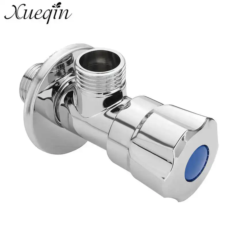Xueqin G1/2" Male Thread Bathroom Shower Tap Control Valve Brass Polished Chrome Angle Stop