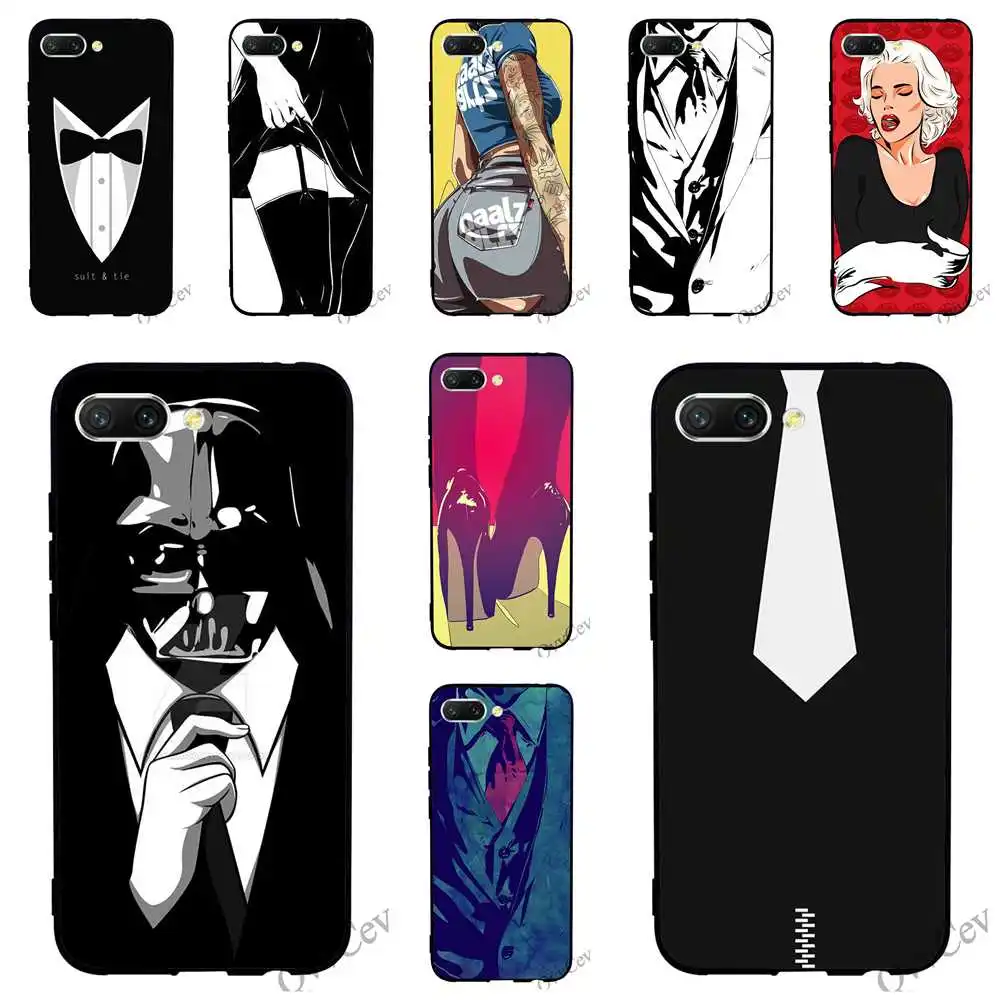 

Ultra Thin Tie Man Sexy Girl Phone Cover for Huawei Honor 7X Case 10 8 9 Lite 6A 7A Pro 7C Y6 Prime Nova 3 3i Cases Skin
