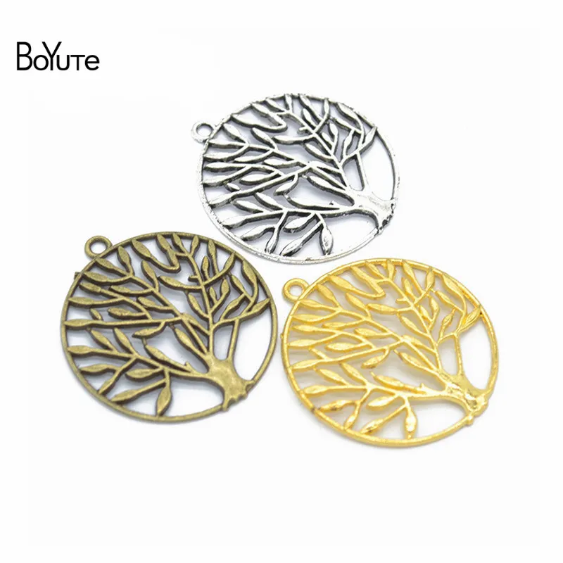

BoYuTe (20 Pieces/Lot) Metal Alloy 37MM Tree of Life Pendant Diy Hand Made Jewelry Accessories