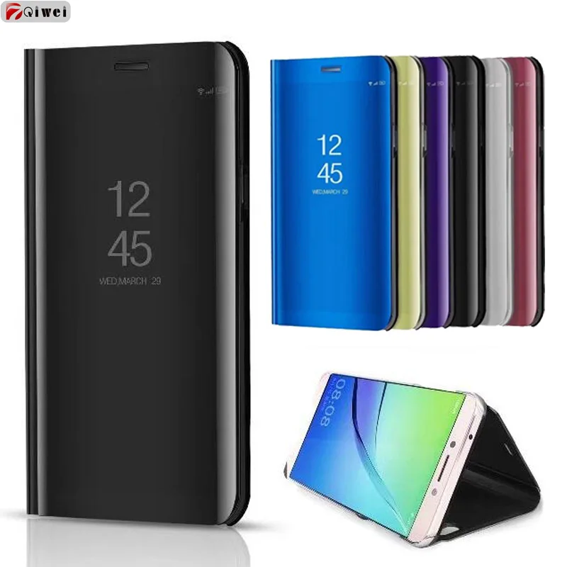 

For Samsung Galaxy J6 2018 Case Mirror Flip Cover For Samsung J6 Plus Cover Leather Case Coque A10 A20 A20e A70 A30 A50 A40 Case