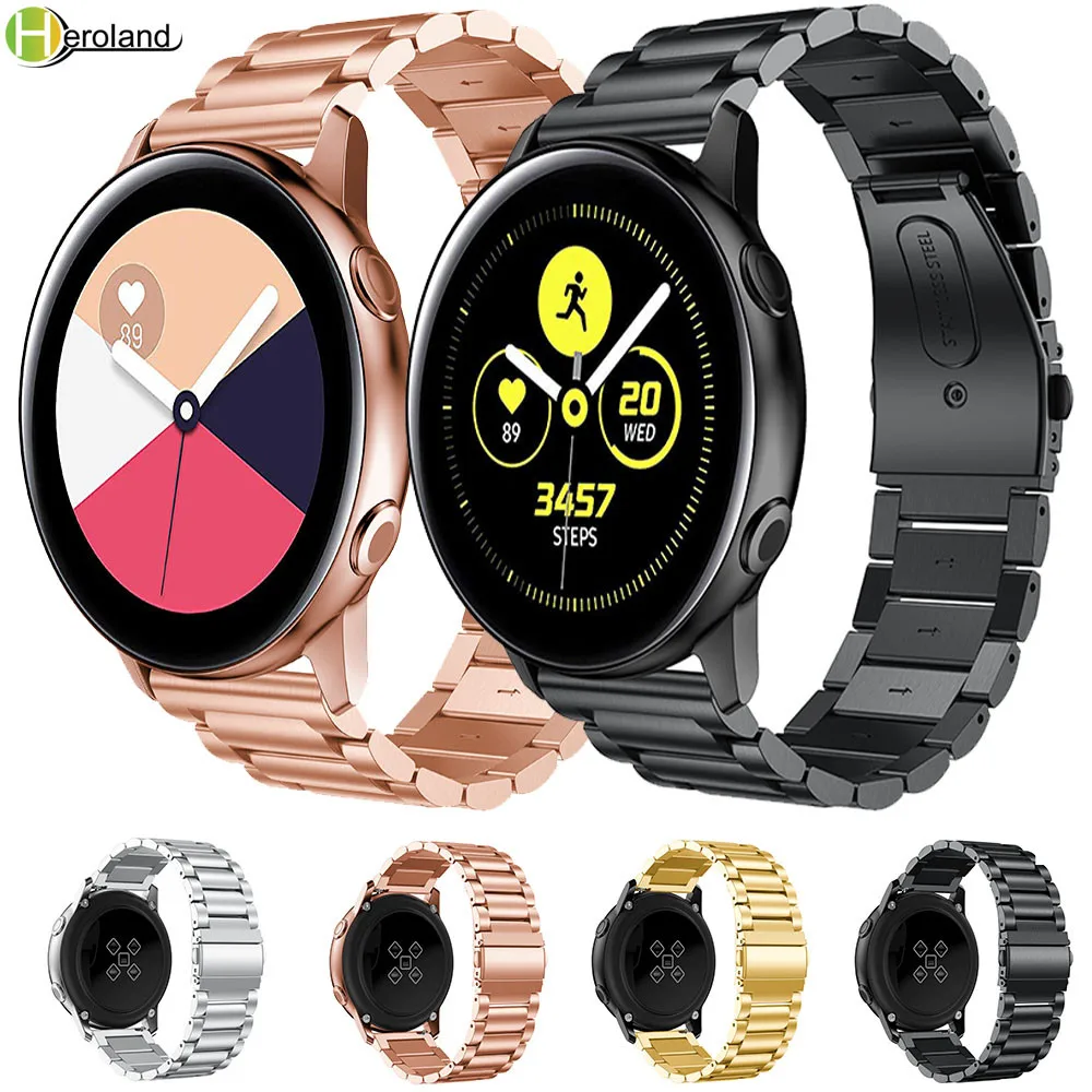 Ремешок для часов Gear S3 Frontier Samsung Galaxy watch active 46 мм 42 22 20 ремешок из нержавеющей стали