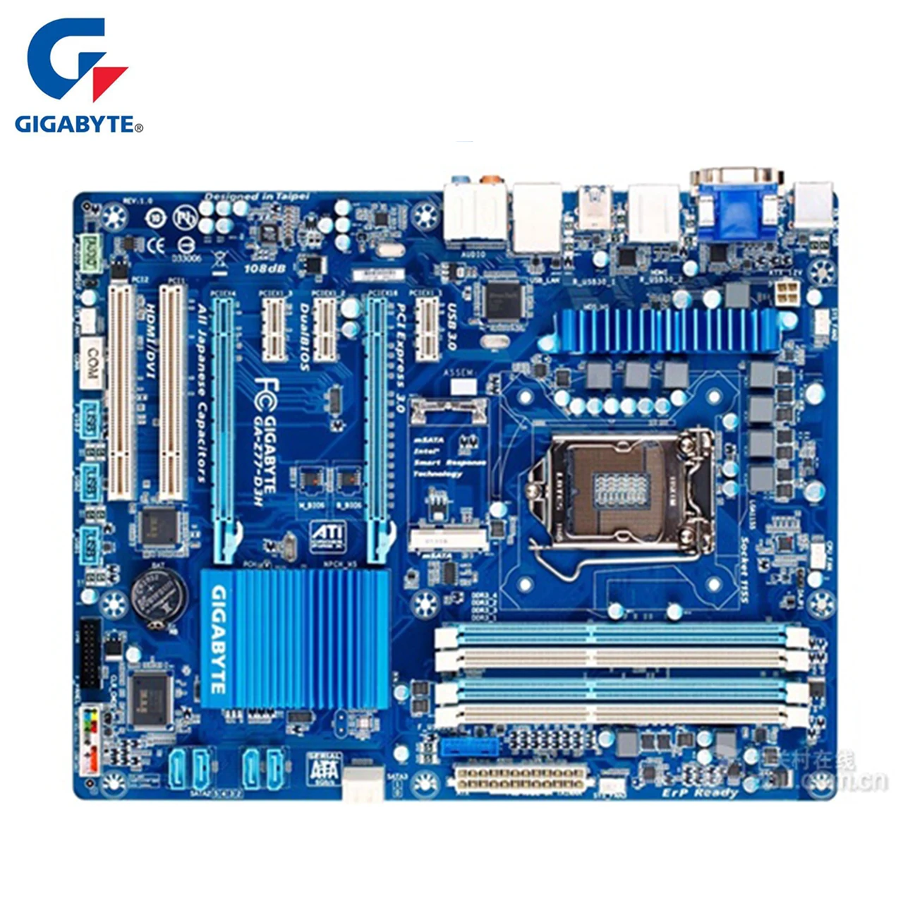 Gigabyte GA Z77 D3H 100% оригинальная материнская плата LGA 1155 DDR3 USB3.0 32G б/у системная для