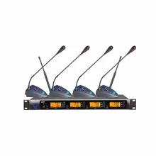 Bolymic Профессиональный 4X100 каналов UHF Беспроводной Гусенек микрофон конференции