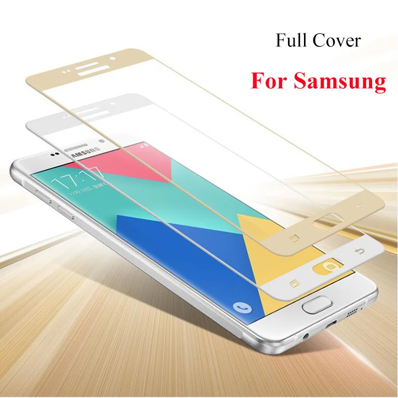 

Full Cover Tempered Glass For Samsung Galaxy A7 A5 2016 A720 A520 S6 S5 J7 J5 J3 J330 2017 EU A5 2018 Colorful Protective Film
