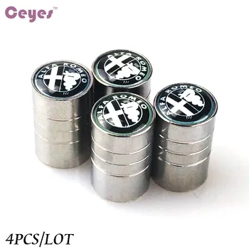 

Car-Styling Car Wheel Tire Valves Tyre Stem Air Caps Airtight Cover Case For Alfa Romeo 156 147 Theftproof Aluminum Car Styling