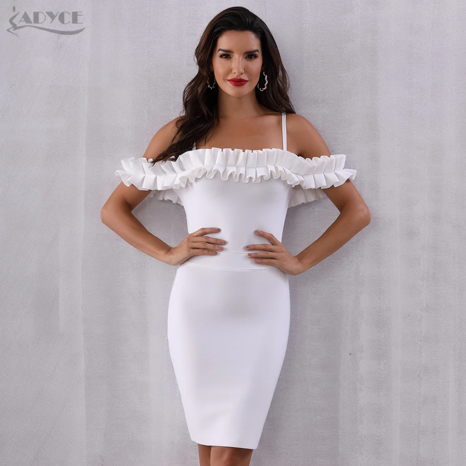 ADYCE для женщин летние платья повязки Vestidos Verano 2019 сексуальная Slash средства ухода за
