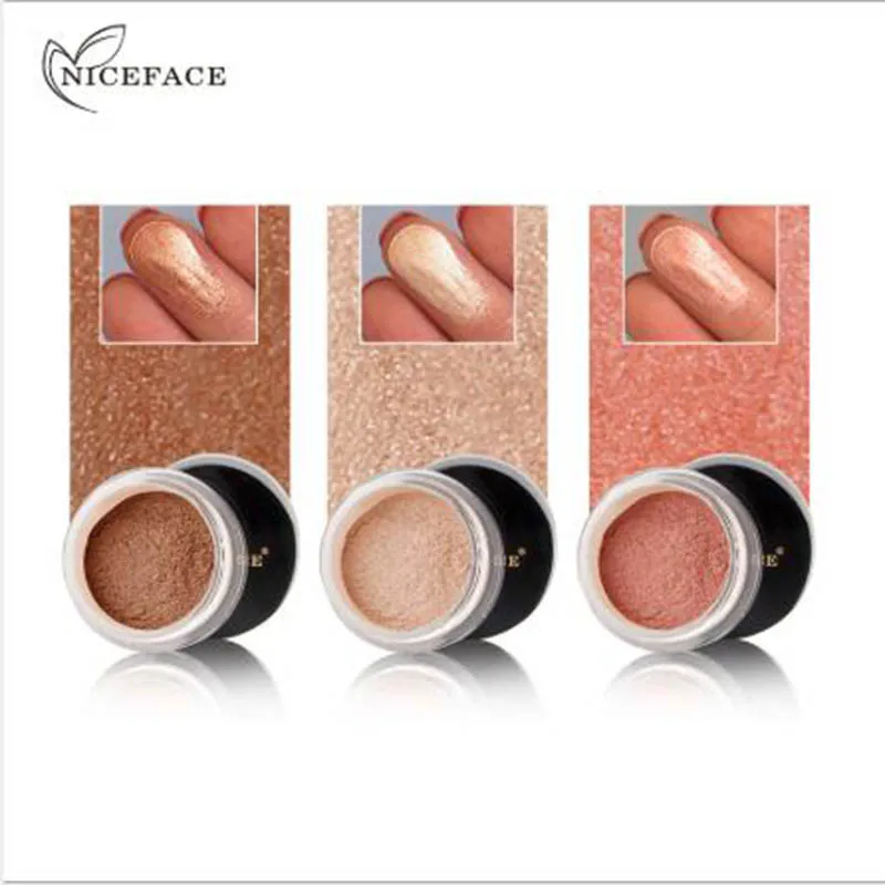 

NICEFACE Face Highlighting & Bronzer Loose Highlighter Powder Glow Shimmering Brighten Face Makeup Silky Pearl Shine