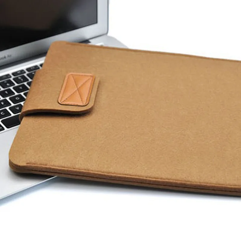 Wool felt laptop bag Portable notebook sleeve case for women fashion macbook pro air computer pocket 11