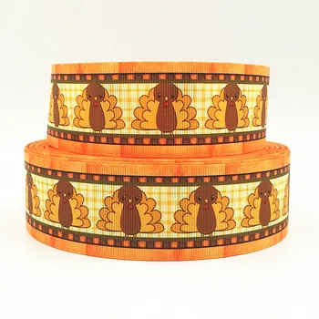 

Q&N/OEM 1.5inch 38mm 160824002 turkey printed grosgrain ribbon 50yds/roll free shipping