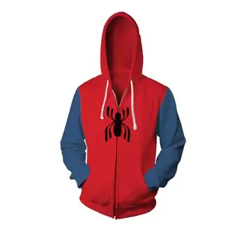 

Spiderman Hoodie Super Hero Fashion Men Zipper Hoodie Customize One Pc Us Size Dropshipping Hoodie