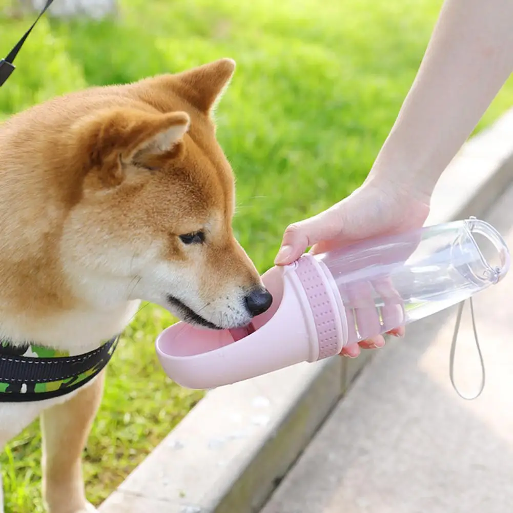 Pet портативная чашка для воды с длинной ручкой большой ёмкость для кошек и собак, для путешествий чашки подачи воды содержит угольный фильтр мешок