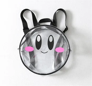 Kawaii Kirby round Transparent Backpack 1