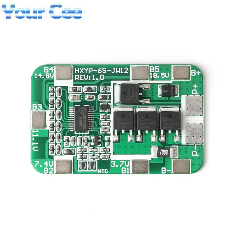 6S 14A 22.2V PCB BMS 18650 Protection Board For 18650 Li-ion Lithium Battery Cell Charger Protect Module 25.2V  (5)