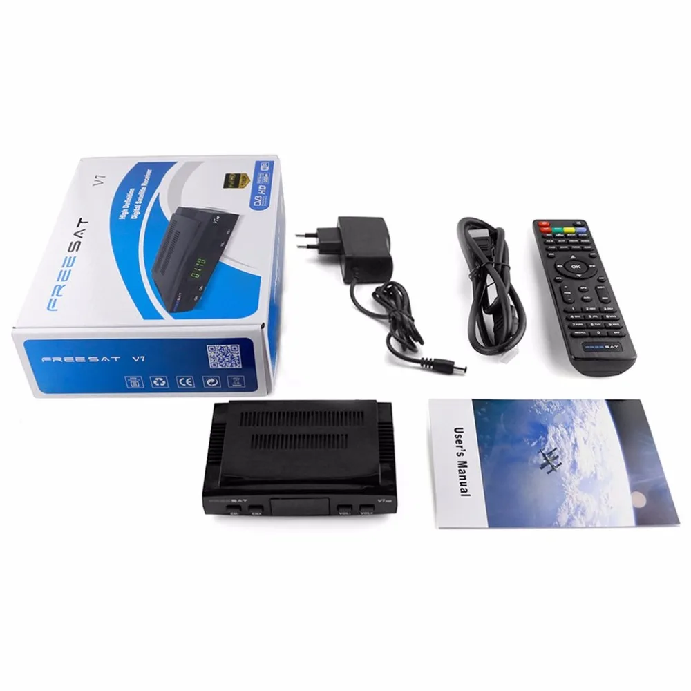 Freesat V7 super receptor satellite 1080P HD DVB-S2 спутниковый ресивер с европейской и американской вилкой+ пульт дистанционного управления+ кабель HDMI