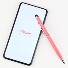 1000 шт/партия 2в1 вращается Тонкий пишущий шариковый стилус для IPad ITouch Iphone x 8 7 Мобильный телефон планшетный ПК