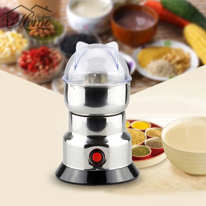  High-capacity Coffee Grinder 100g Intelligent Stainless Steel Household Electric Grinding Machine Beans Nuts Grinder US EU Plug 