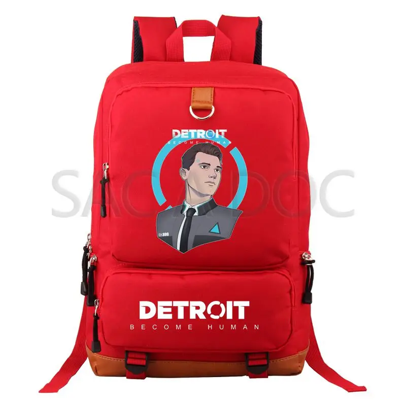 Detroit Become Human RK800 Backpack College Student School Bags for Teenage Girls Boys Laptop Backpack Cosplay Travel Rucksack - Цвет: 31