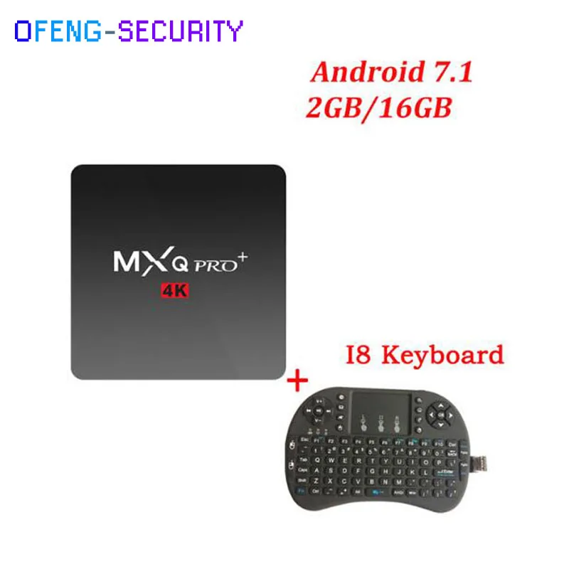 MXQPRO 4K (RK3229) con teclado 2 + 16g inteligente tv Convertidor Quad-core set top box Android 7,1 kodi 1 GB/2 GB 8 GB/16 GB HD - 1