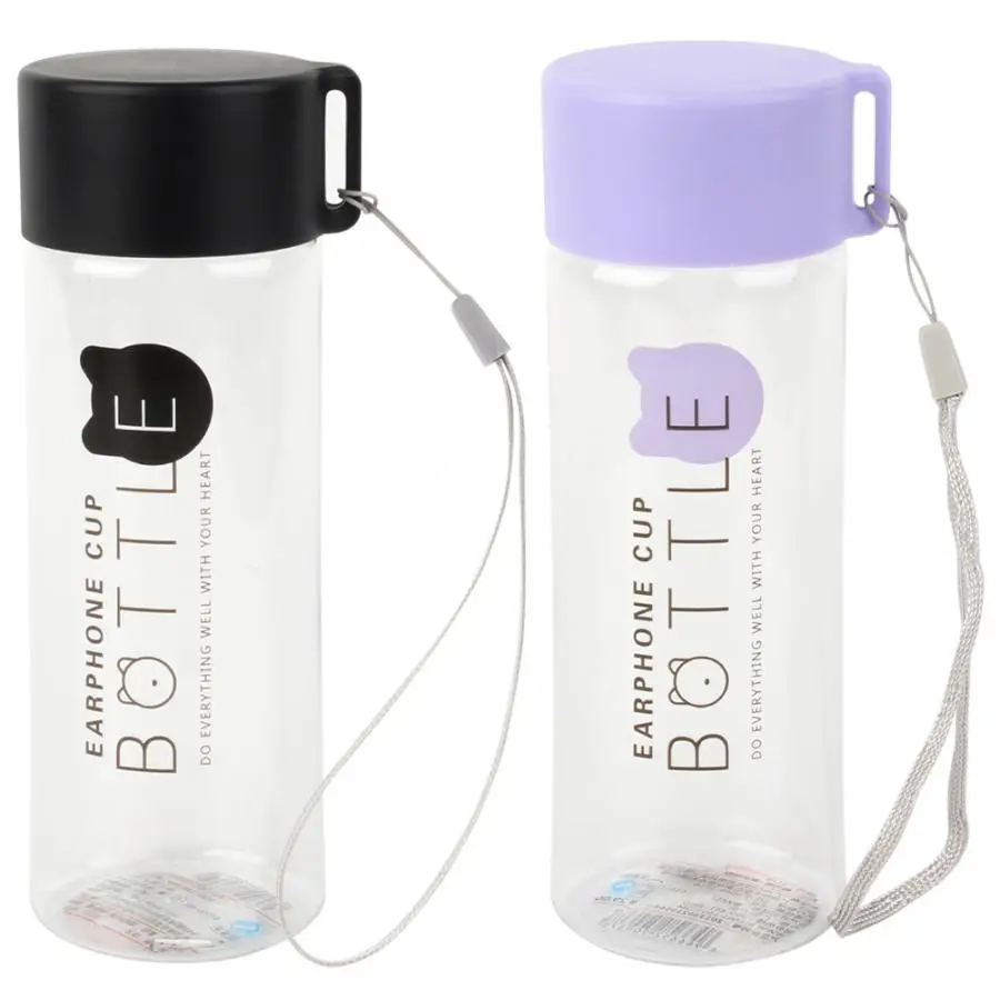 

300ML Lovely Concise Cartoon Quality Plastic Water Bottle Portable Outdoor Travel Leak-proof Tea Juice Cups