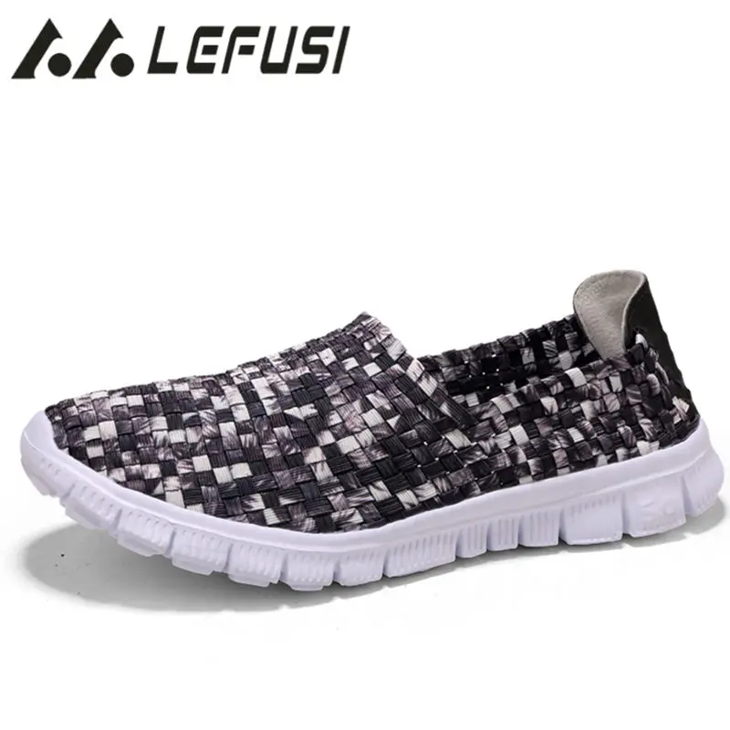 Big Size 35-44 Yards Woven Mesh Women Shoes Round Head Breathable Soft Flats Slip-On Footwear Lightweight Outdoor Casual Shoes (9)