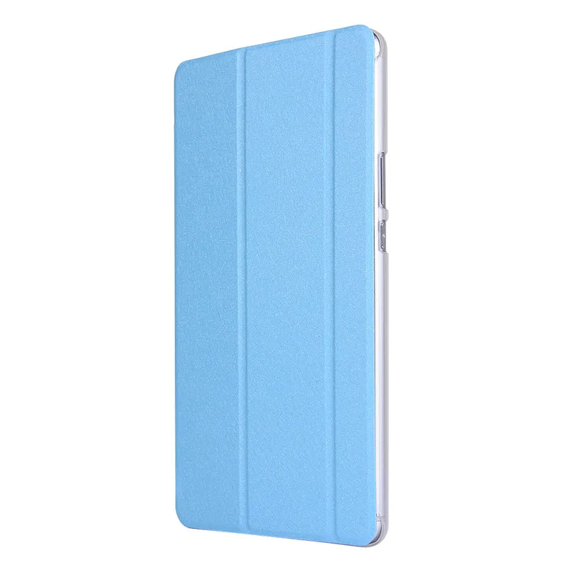 Тонкий чехол для huawei MediaPad M3 Lite 8,0 CPN-L09 CPN-W09 CPN-AL00 чехол-подставка с откидной смарт-крышкой из прозрачной крышкой чехол+ ручка+ защитная пленка на экран - Цвет: sky blue