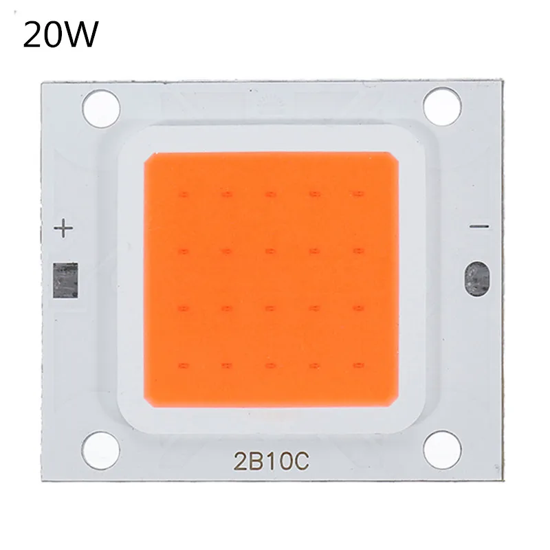 Светодиодный светильник для выращивания, полный спектр, 10 Вт, 20 Вт, 30 Вт, 50 Вт, 70 Вт, 100 Вт, DC9-10V/DC20-32V для комнатных растений, светильник для выращивания растений - Испускаемый цвет: 20W