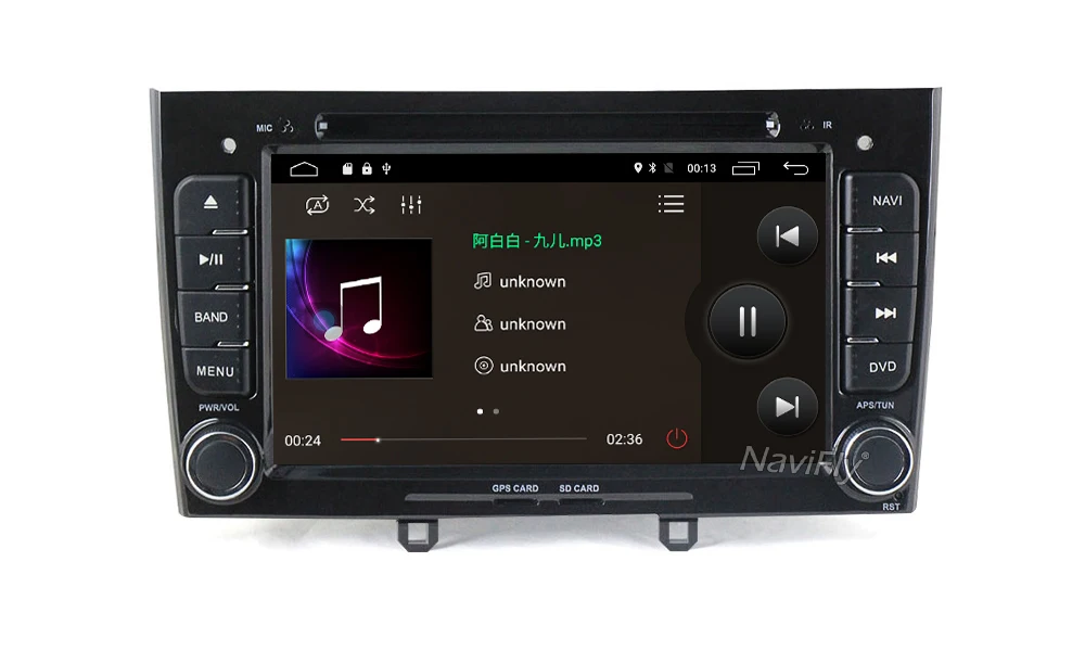 Discount NaviFly Android 7.1 Car dvd player for Peugeot 308 Peugeot 408 with GPS Navi 4G WIFI 1024*600 BT DVR Camera 1080P video RDS 21