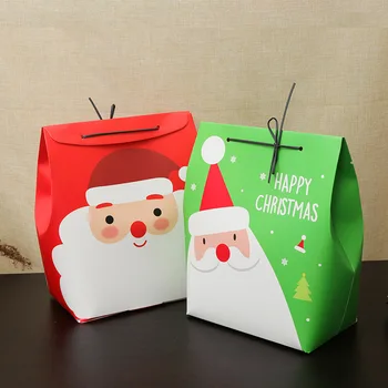 

big size 24.5*11.5*18cm 10set Christmas Santa green red Paper Box gift Storage Boxes