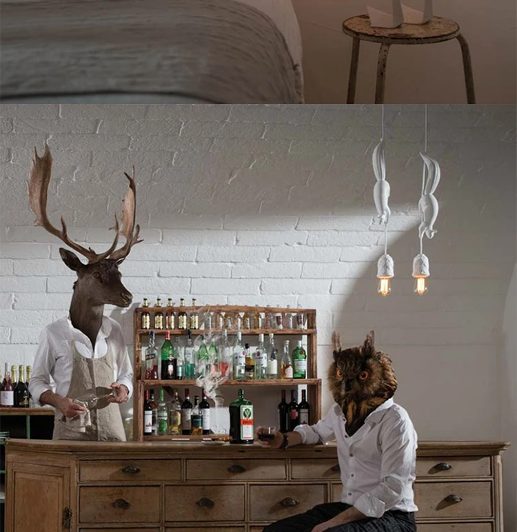 Nordic Resin Squirrel Led Pendant Lights Modern Industrial Hanging Animal Lamp9