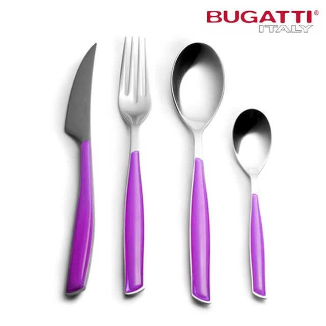 Bugatti portable stainless steel dinnerware set combination knife fork