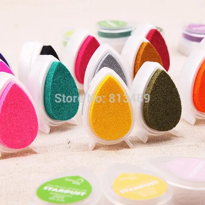 

10pcs/lot Tear Drop Ink Pad Stamp Diy Craft Inkpad Acid Free Vintage Decor Inkpads Scrapbook Ink Pads Wedding Fingerprint K538