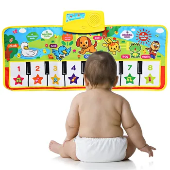 

Kids Children Cute Cartoon Piano Music Musical Instrument Carpet Mat Playmat Educational Toy for Birthday Christmas