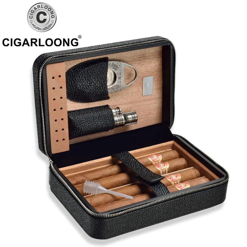 CIGARLOONG Cigar Box Wooden Cigar Display box humidor for cigars