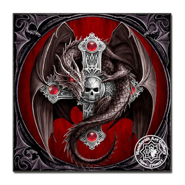 Moonzero Diamond Painting Full Square Mosaic Embroidery Red Drogan